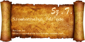 Szombathelyi Tünde névjegykártya