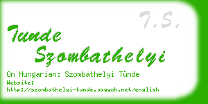 tunde szombathelyi business card
